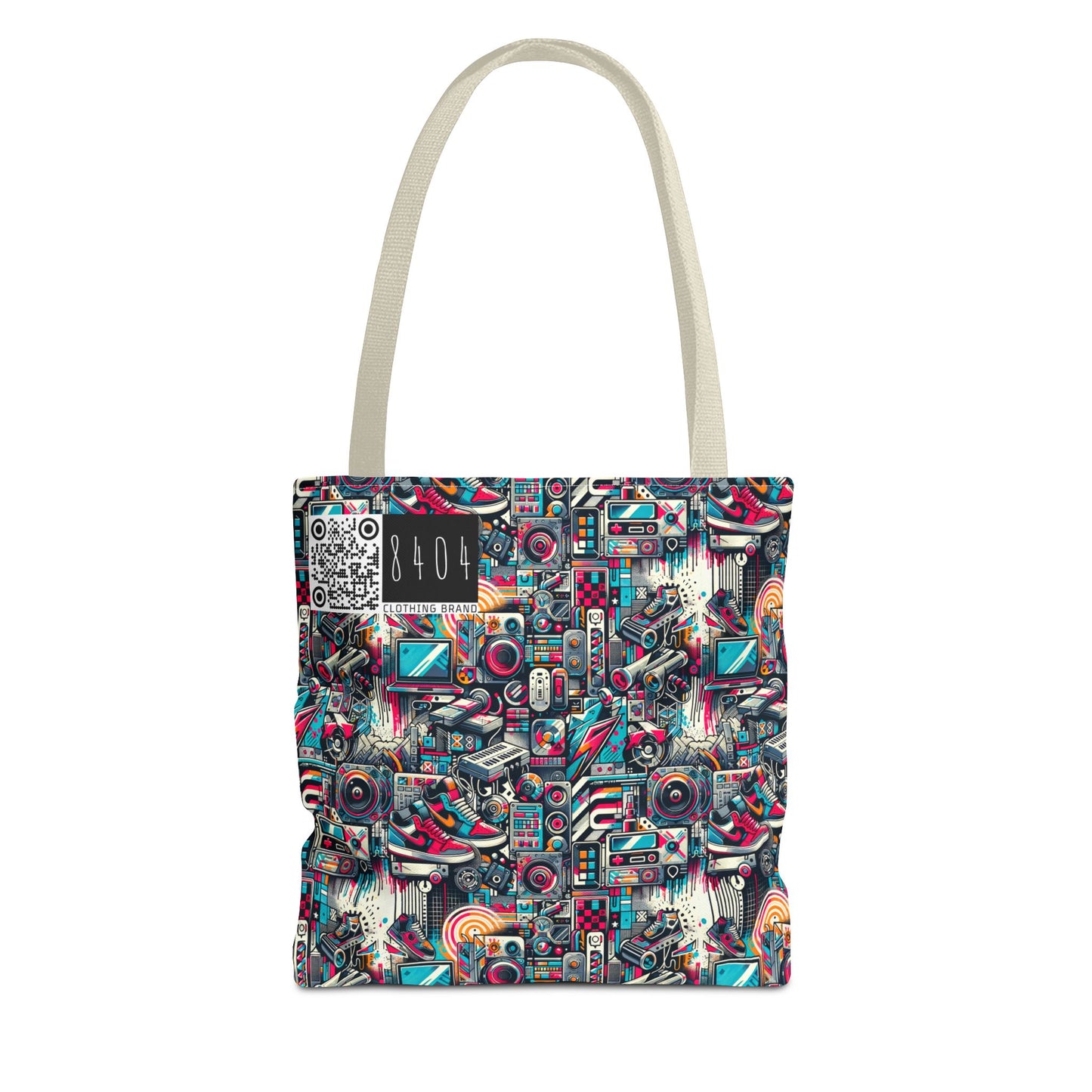 Urban Graffiti Fusion Eclectic Street Art Meets Modern Tech Culture Tote Bag - 8404 Design-50