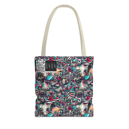 Urban Graffiti Fusion Eclectic Street Art Meets Modern Tech Culture Tote Bag - 8404 Design-50