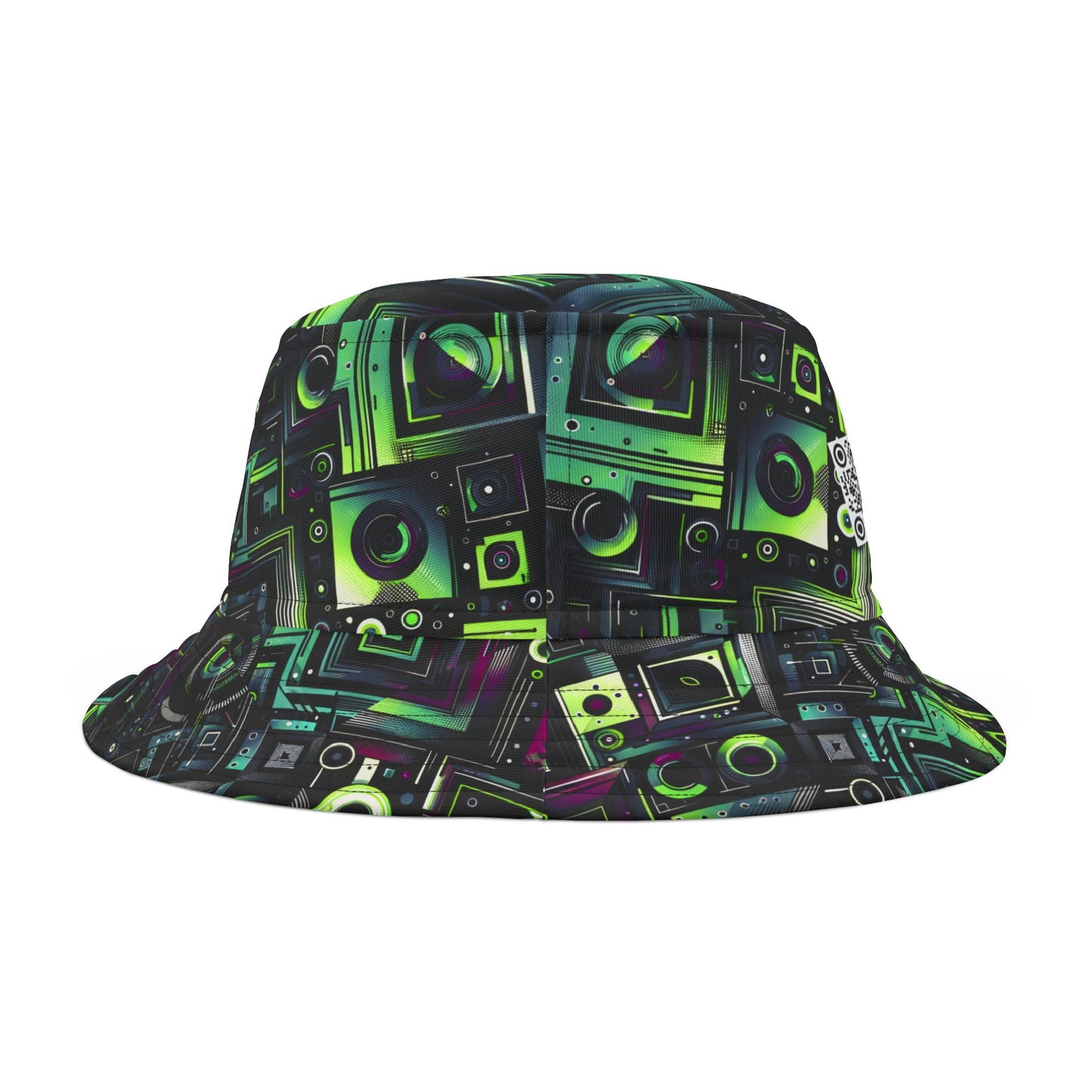 Tech-Tonal Graphics Tech-Forward Streetwear Bucket Hat - 8404 Design-62