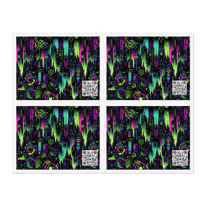 Tech Noir Graphics Futuristic Tech Aesthetics Sticker Sheets - 8404 Design-45