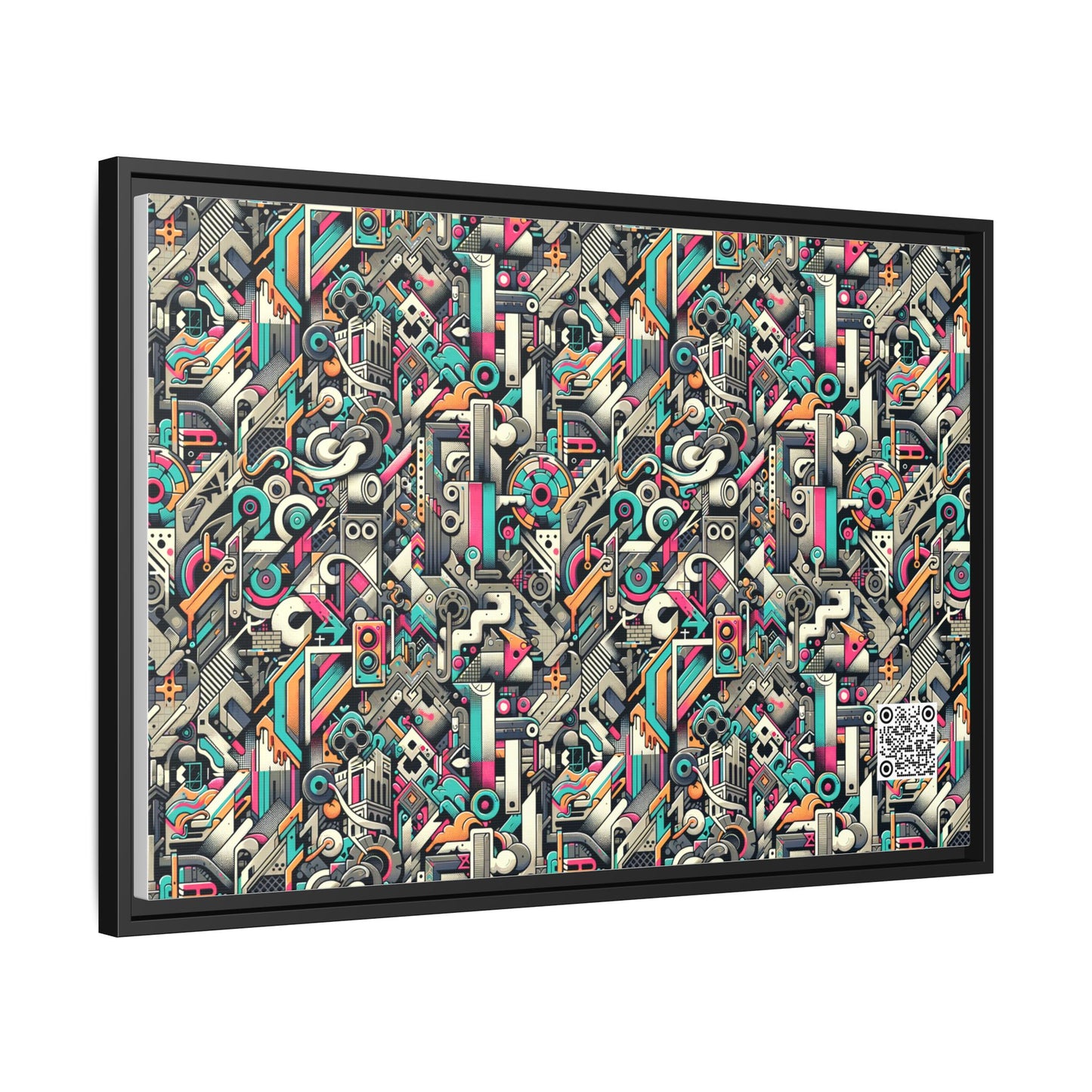 Digital Street Art Urban Street Style Matte Canvas, Framed (multi-color) - 8404 Design-74 A