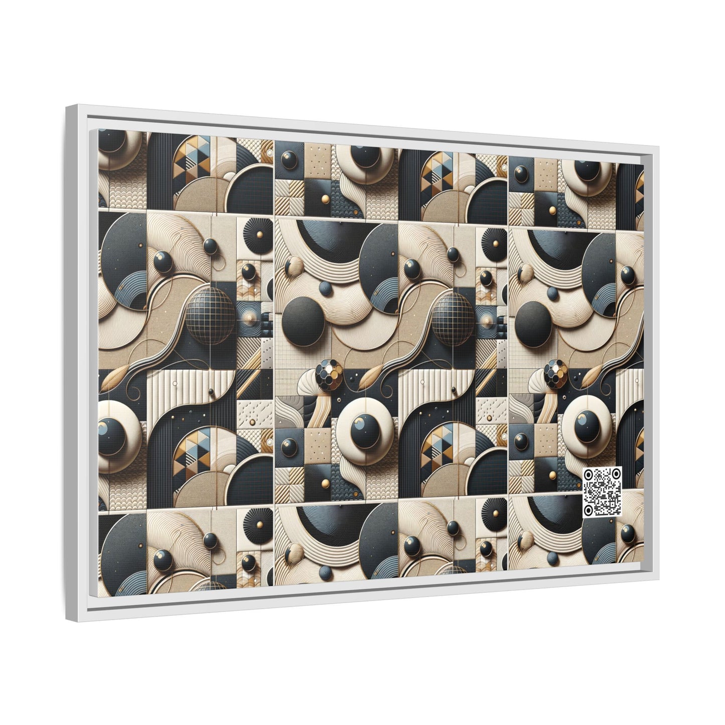 Tech-forward Luxe Streetwear Tech Luxe Fusion Matte Canvas, Framed (multi-color) - 8404 Design-71 A