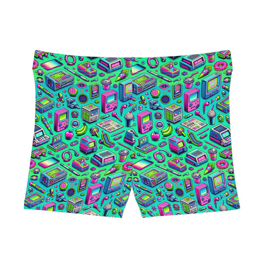 Y2k Revival Nostalgic Futurism Women's Shorts - 8404 Design-48