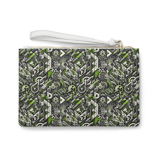 Graffiti Tech Fusion Bold Streetwear Fusion Clutch Bag - 8404 Design-59