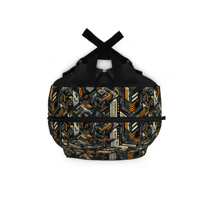 Digital Punk Futuristic Grunge Backpack - 8404 Design-44