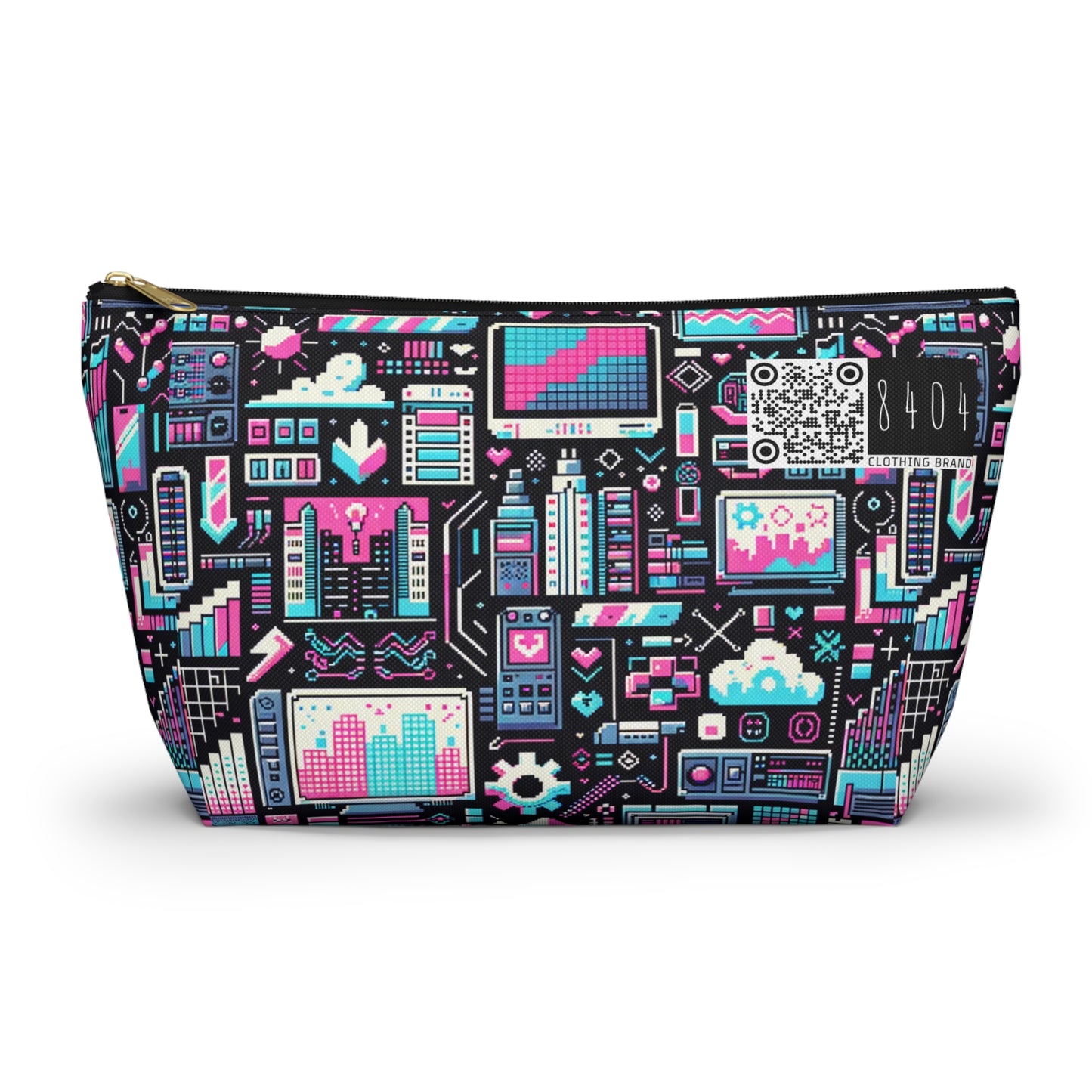 Digital Rebellion Youthful Streetwear with a Rebellious Digital Twist Accessory Pouch W T-bottom - 8404 Design-71