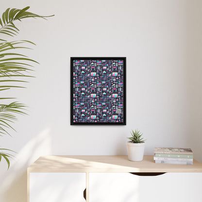 Digital Rebellion Youthful Streetwear with a Rebellious Digital Twist Matte Canvas, Framed (multi-color) - 8404 Design-71 A