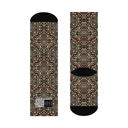 Streetwear Renaissance Artistic Clash of Old and New Cushioned Crew Socks - 8404 Design-46