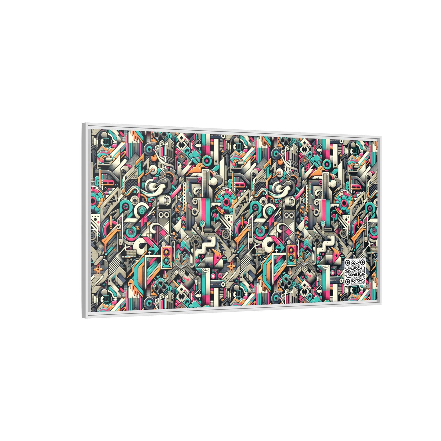 Digital Street Art Urban Street Style Matte Canvas, Framed (multi-color) - 8404 Design-74 B