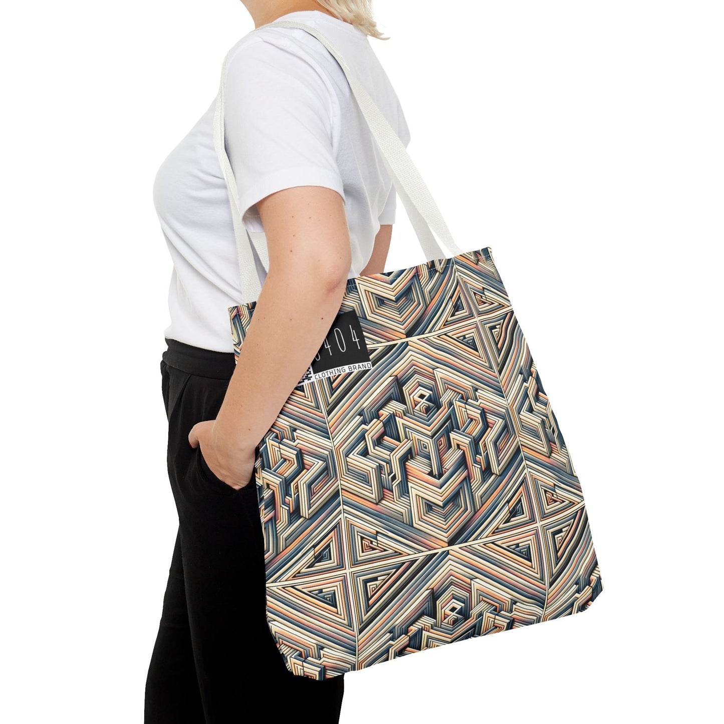 Tech Illusion Graphics Futuristic Artistry Tote Bag - 8404 Design-52