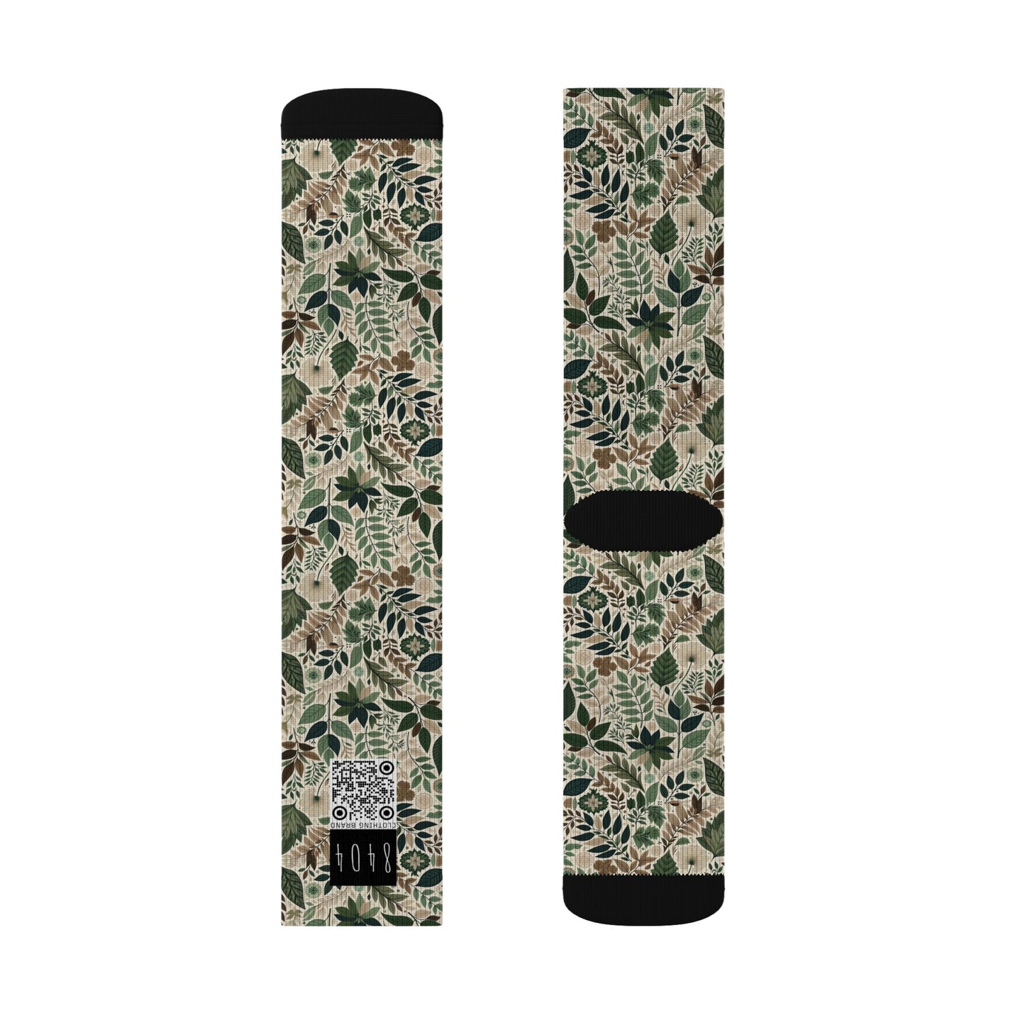 Streetwear Sustainability Environmentally Conscious Streetwear with a Natural Aesthetic Sublimation Socks - 8404 Design-57