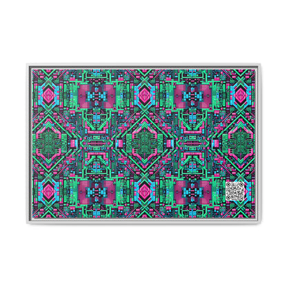 Digital Glitch Vibes Tech-Inspired Streetwear Matte Canvas, Framed (multi-Color) - 8404 Design-71 A