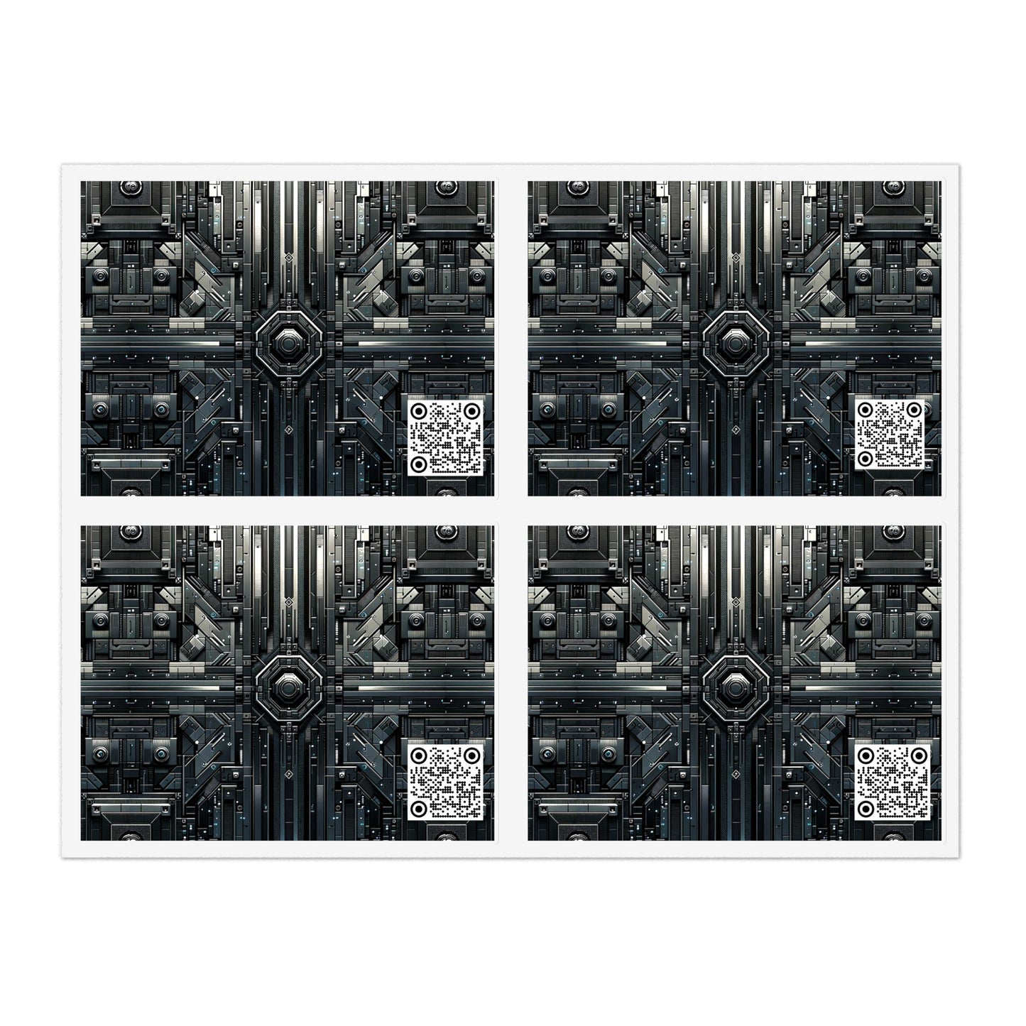 Tech Noir Futuristic Tech Aesthetic with a Dark Twist Sticker Sheet - 8404 Design-68