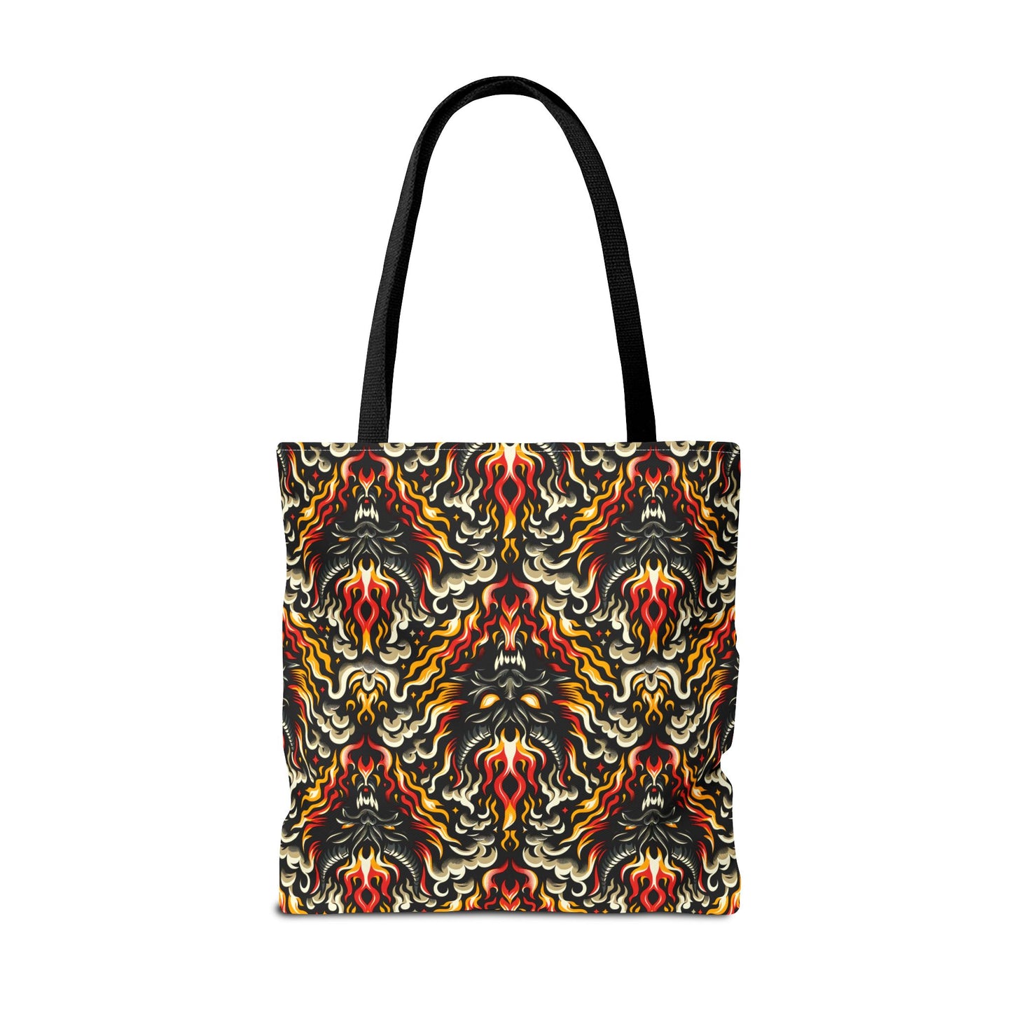 Flame Graphics Maximalist Streetwear Tote Bag - 8404 Design-59