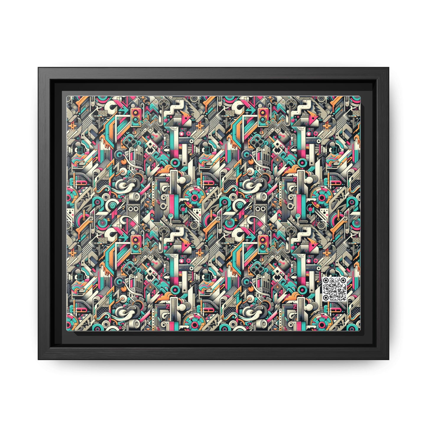 Digital Street Art Urban Street Style Matte Canvas, Framed (multi-color) - 8404 Design-74 B