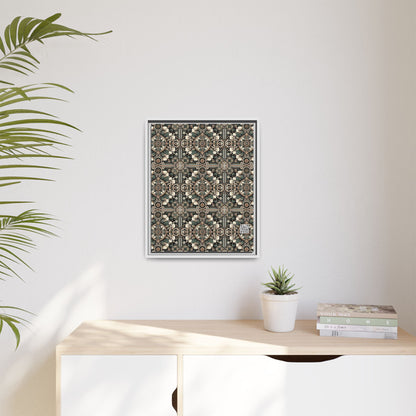 Cyber Garden Party Tech Garden Extravaganza Matte Canvas, Framed (multi-Color) - 8404 Design-66 A