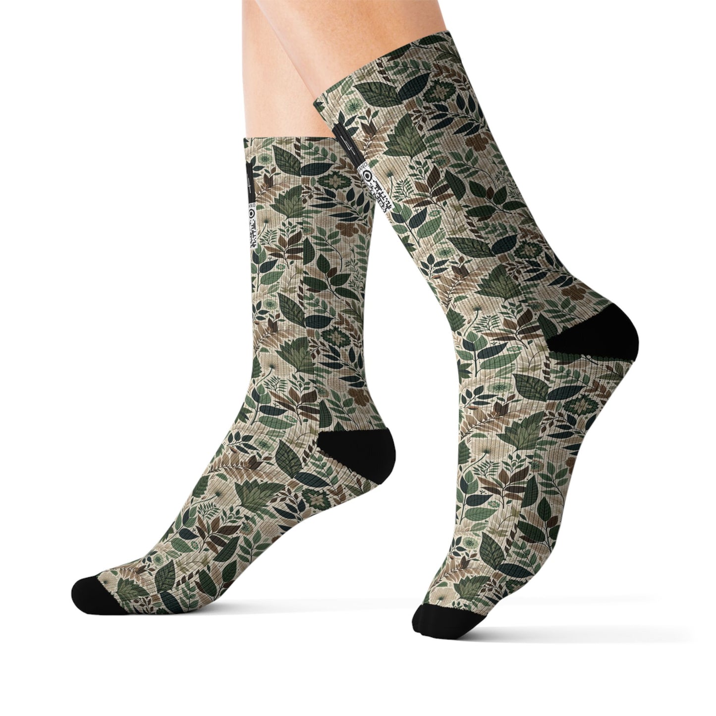 Streetwear Sustainability Environmentally Conscious Streetwear with a Natural Aesthetic Sublimation Socks - 8404 Design-57