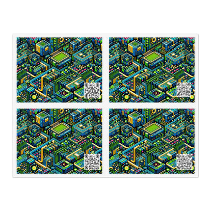 Digital Nomad Chic Cyberpunk Tech Sticker Sheets - 8404 Design-47
