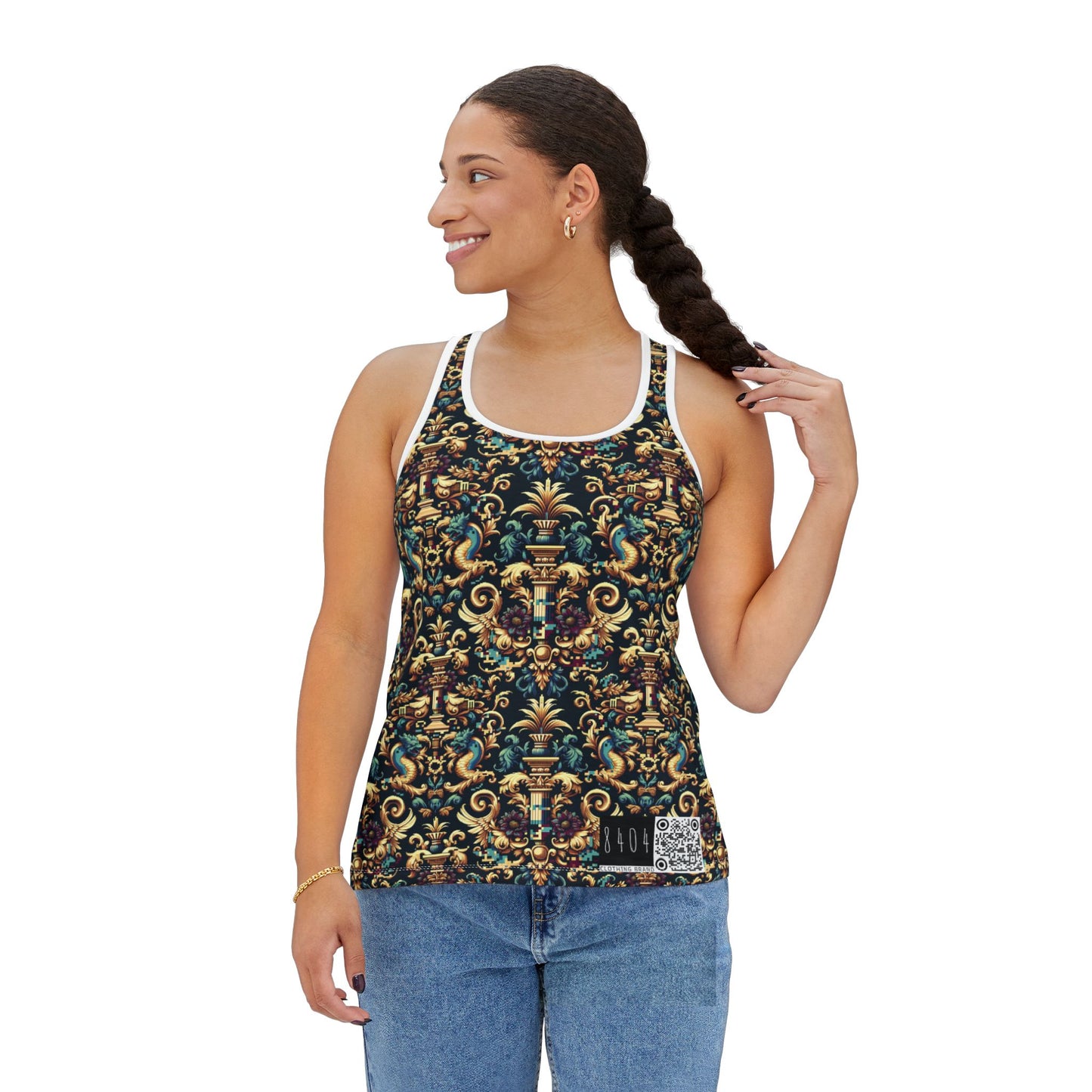 Digital Renaissance Modern Baroque Fusion Women's Tank Top - 8404 Design-57