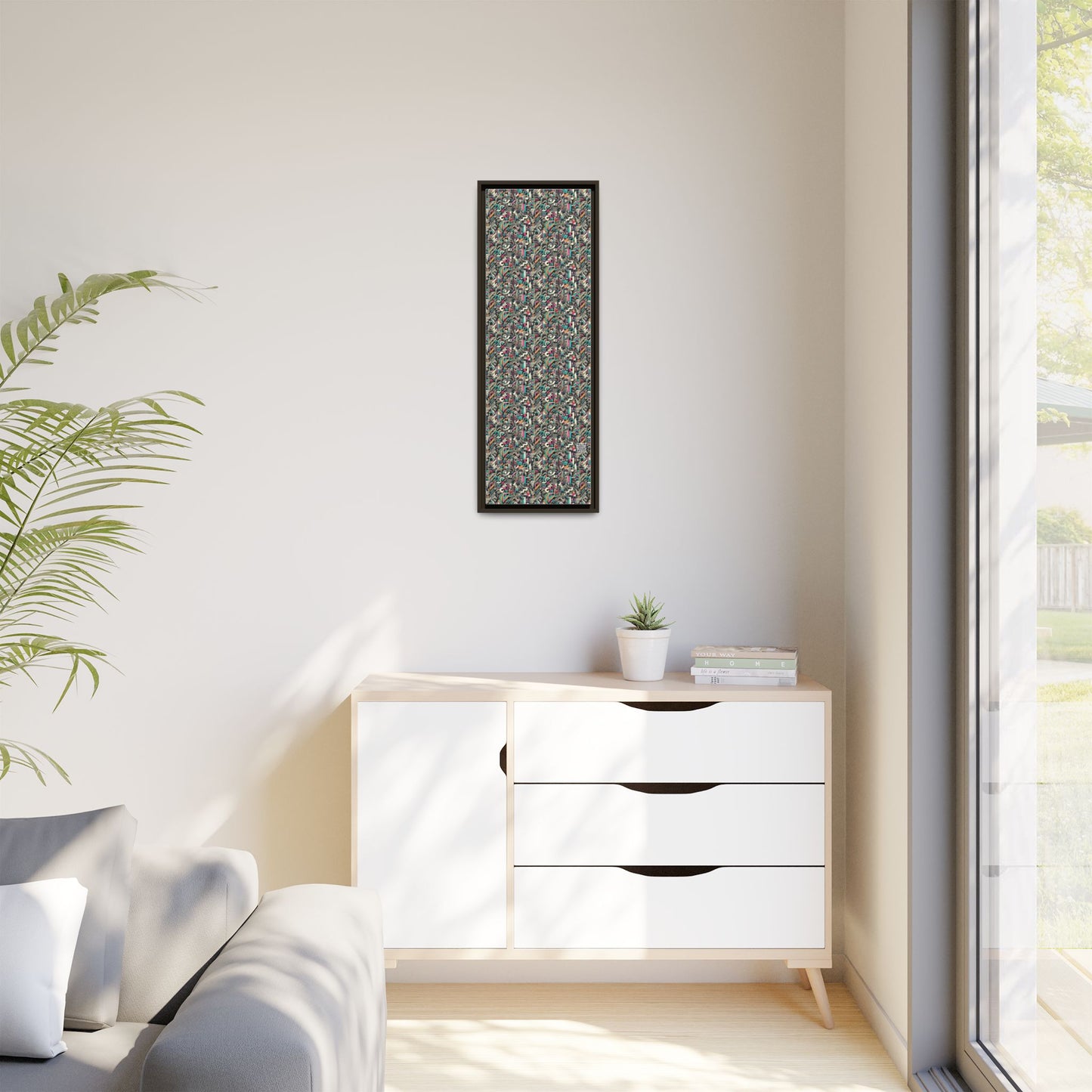 Digital Street Art Urban Street Style Matte Canvas, Framed (multi-color) - 8404 Design-74 B