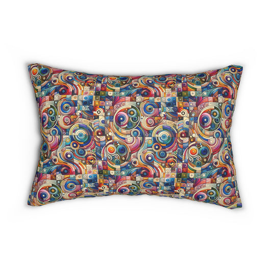 Digital Artistic Expression Artistic Streetwear Spun Polyester Lumbar Pillow - 8404 Design-49 B