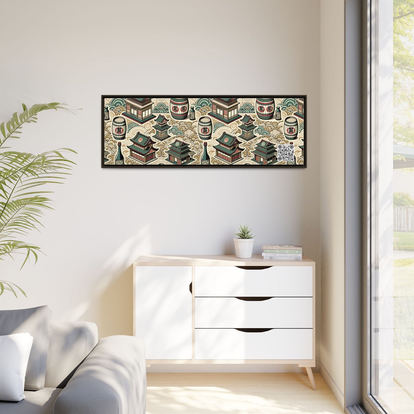 Cultural Artisanal Fusion Contemporary Cultural Elegance Matte Canvas, Framed (multi-Color) - 8404 Design-68 B