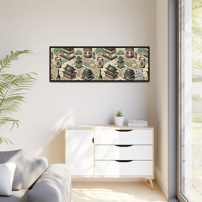 Cultural Artisanal Fusion Contemporary Cultural Elegance Matte Canvas, Framed (multi-Color) - 8404 Design-68 B