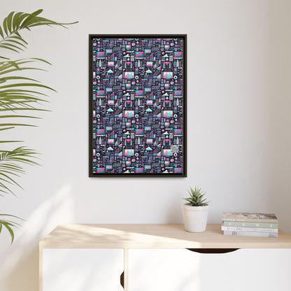 Digital Rebellion Youthful Streetwear with a Rebellious Digital Twist Matte Canvas, Framed (multi-color) - 8404 Design-71 A