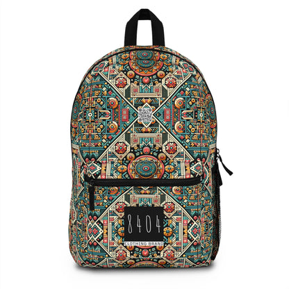 Cultural Fusion Tech Blend of Cultural Heritage With Tech-Inspired Elements Backpack - 8404 Design-74