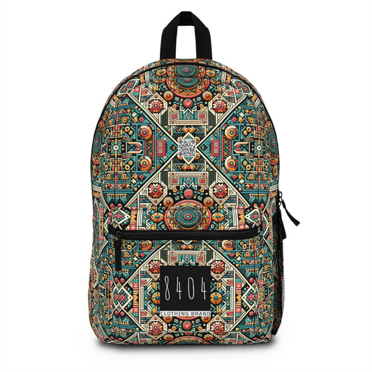 Cultural Fusion Tech Blend of Cultural Heritage With Tech-Inspired Elements Backpack - 8404 Design-74