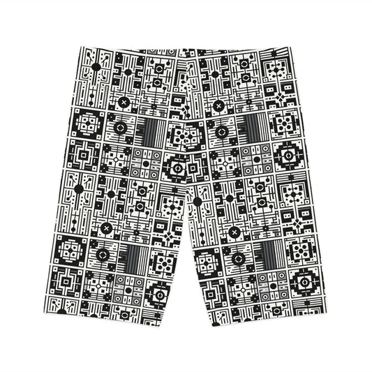 Digital Minimalism Minimalist Tech Women's Bike Shorts - 8404 Design-55