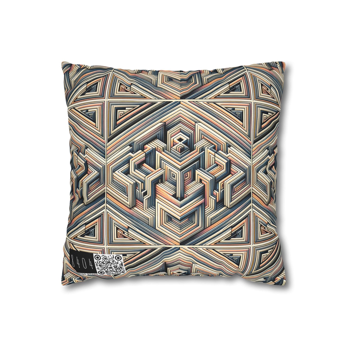 Tech Illusion Graphics Futuristic Artistry Spun Polyester Square Pillowcase - 8404 Design-52