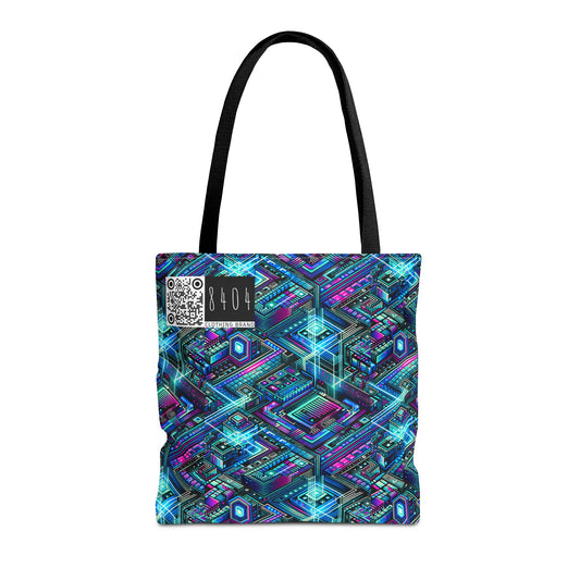 Digital Dreamland Futuristic Tech Aesthetic Tote Bag - 8404 Design-42