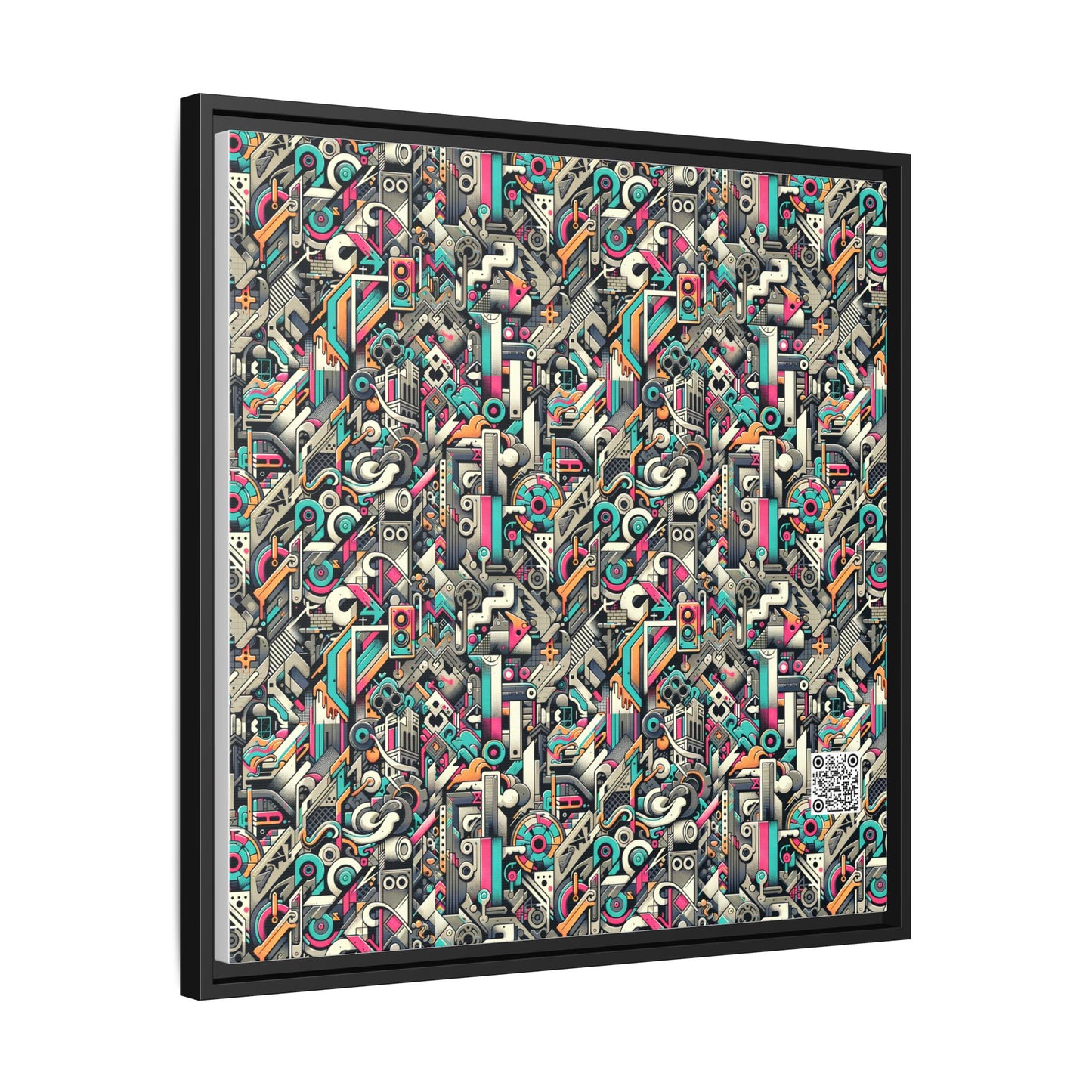 Digital Street Art Urban Street Style Matte Canvas, Framed (multi-color) - 8404 Design-74 A