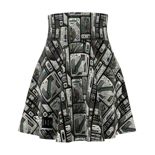 Tech Utility Gear Tech-Forward Minimalism Women's Skater Skirt - 8404 Design-45