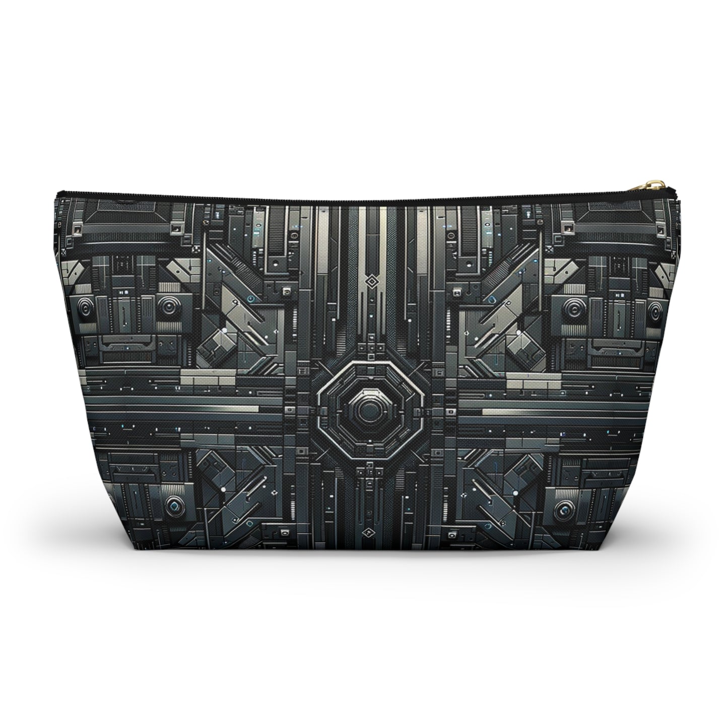 Tech Noir Futuristic Tech Aesthetic with a Dark Twist Accessory Pouch W T-bottom - 8404 Design-68