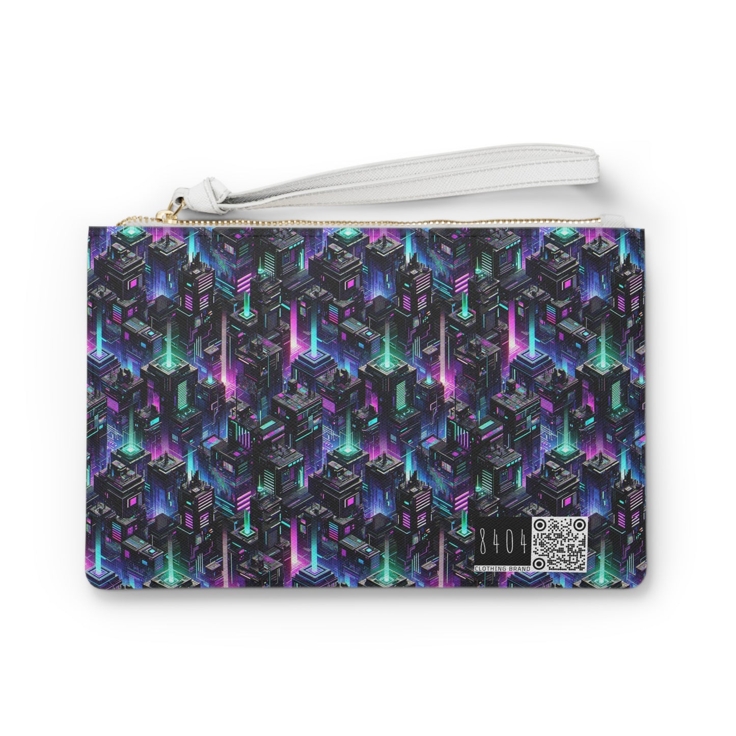 Tech Noir Graphics Futuristic Tech Aesthetics Clutch Bag - 8404 Design-55