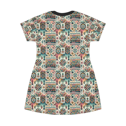 Digital Artisanal Fusion Digital Artisanal T-Shirt Dress - 8404 Design-49
