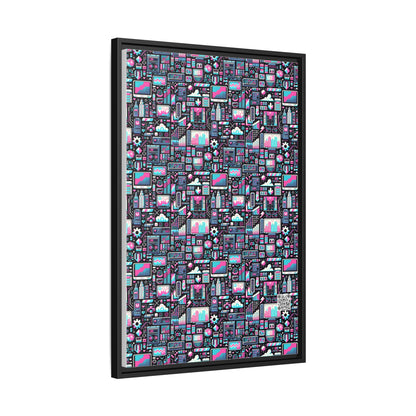 Digital Rebellion Youthful Streetwear with a Rebellious Digital Twist Matte Canvas, Framed (multi-color) - 8404 Design-71 A