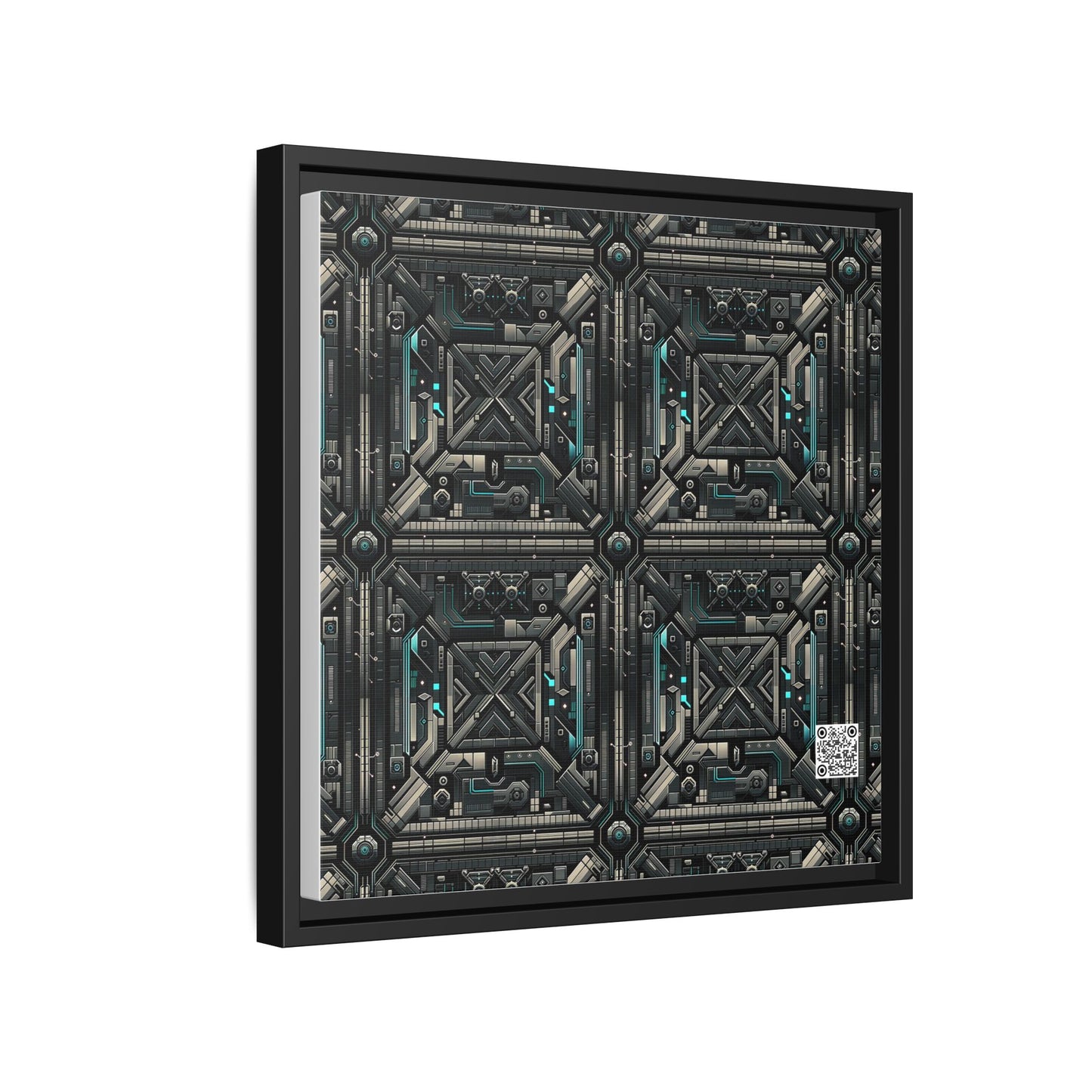 Tech Noir Futuristic Tech Aesthetic with a Dark Twist Matte Canvas, Framed (multi-color) - 8404 Design-59 B