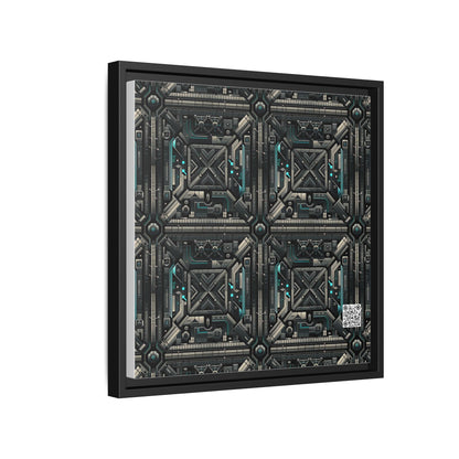 Tech Noir Futuristic Tech Aesthetic with a Dark Twist Matte Canvas, Framed (multi-color) - 8404 Design-59 B