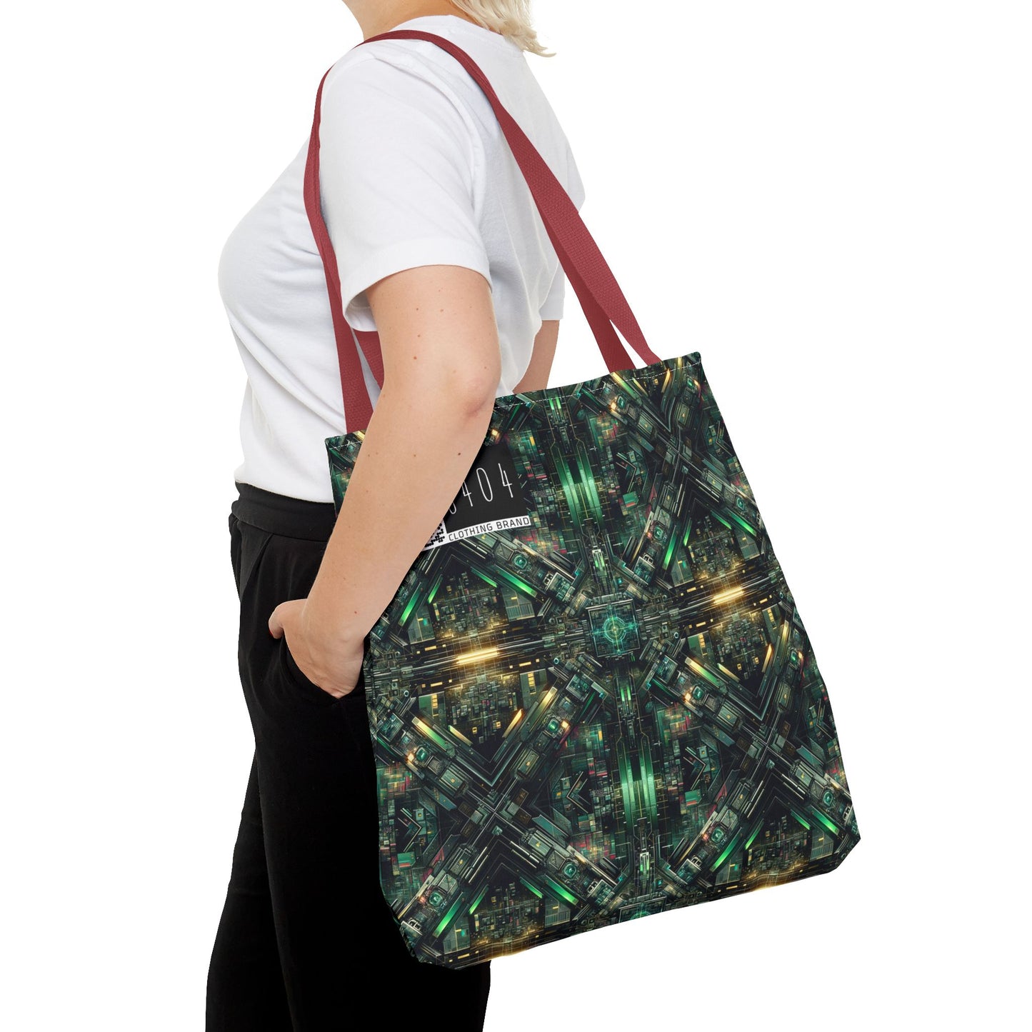 Tech Noir Graphics Tech-Inspired Streetwear Tote Bag - 8404 Design-56