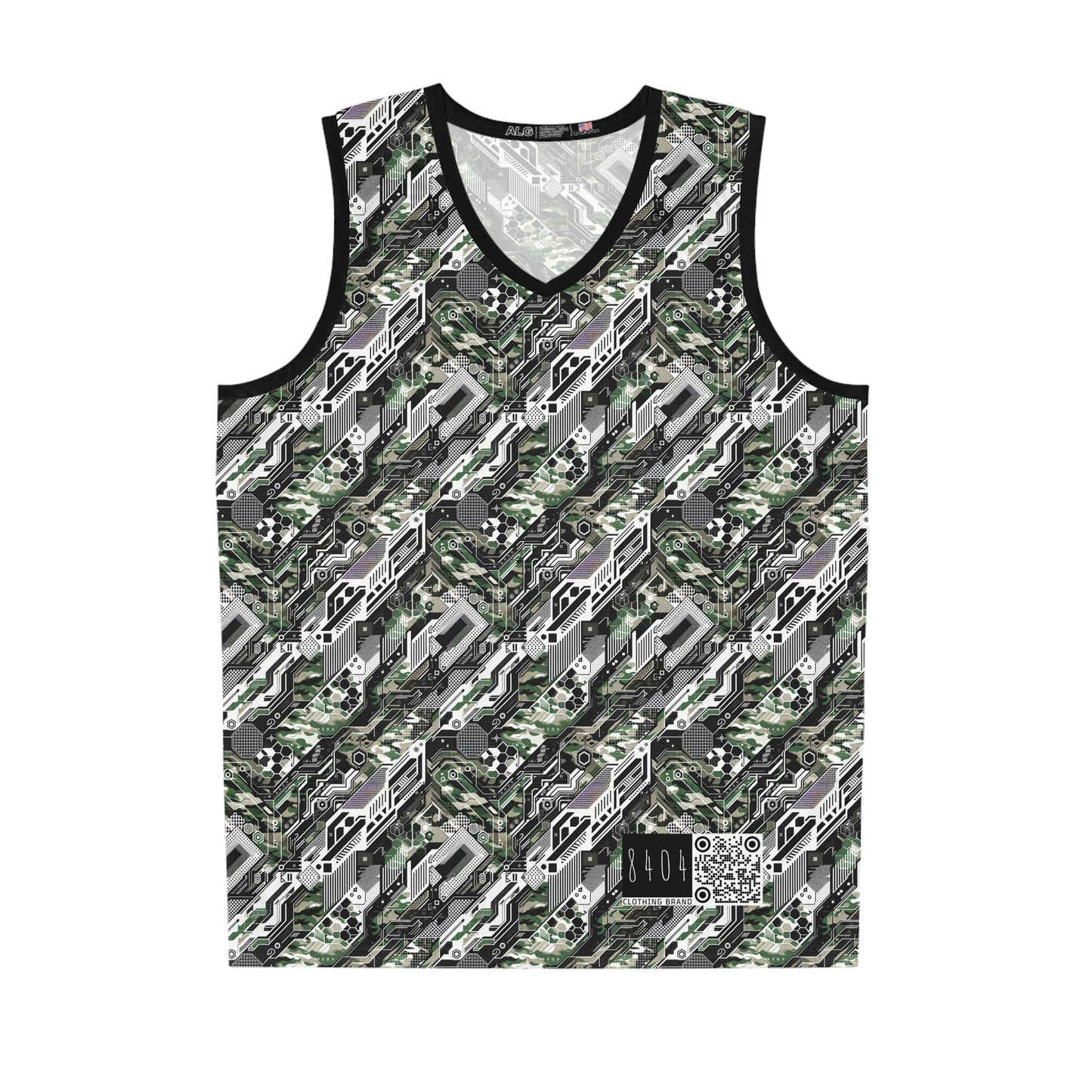 Tech Camo Fusion Tech-Forward Streetwear With a Futuristic Edge Basketball Jersey - 8404 Design-46