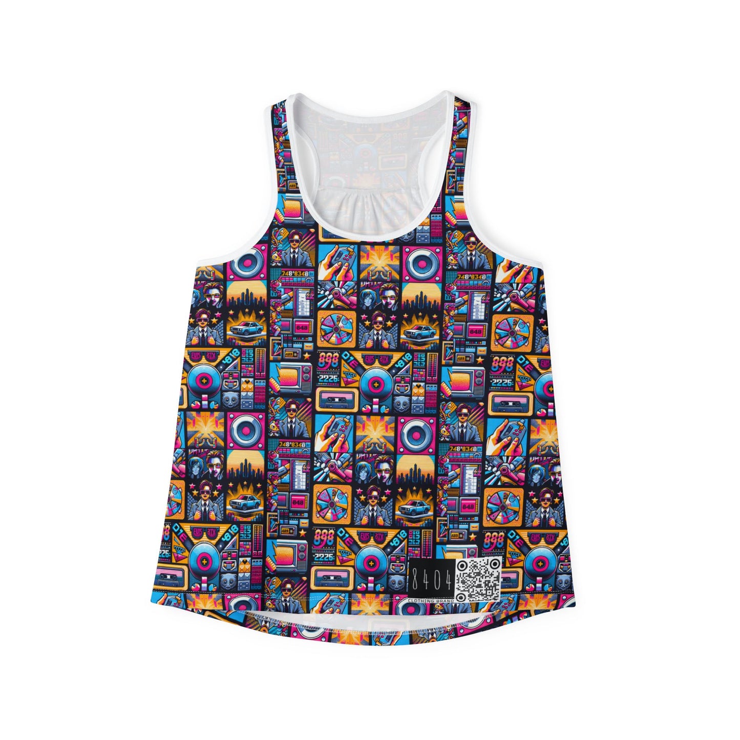 Digital Pop Culture Mashup Maximalist Pop Women's Tank Top - 8404 Design-52