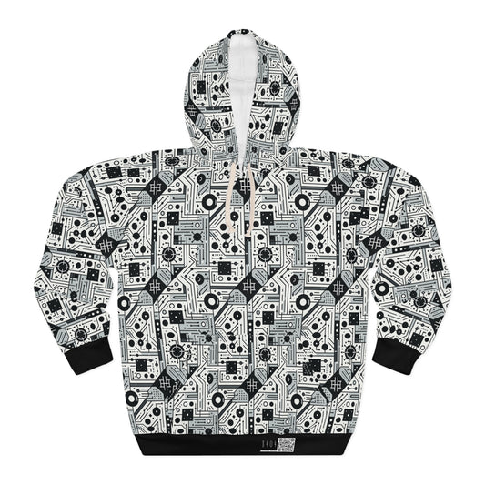Digital Minimalism Minimalist Tech Pullover Hoodie - 8404 Design-48