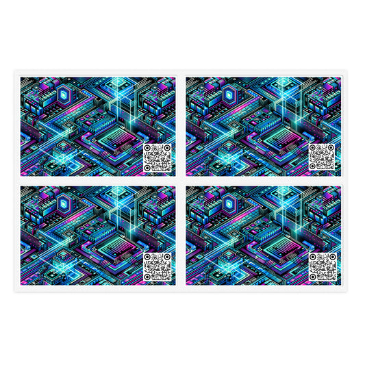 Digital Dreamland Futuristic Tech Aesthetic Sticker Sheets - 8404 Design-42