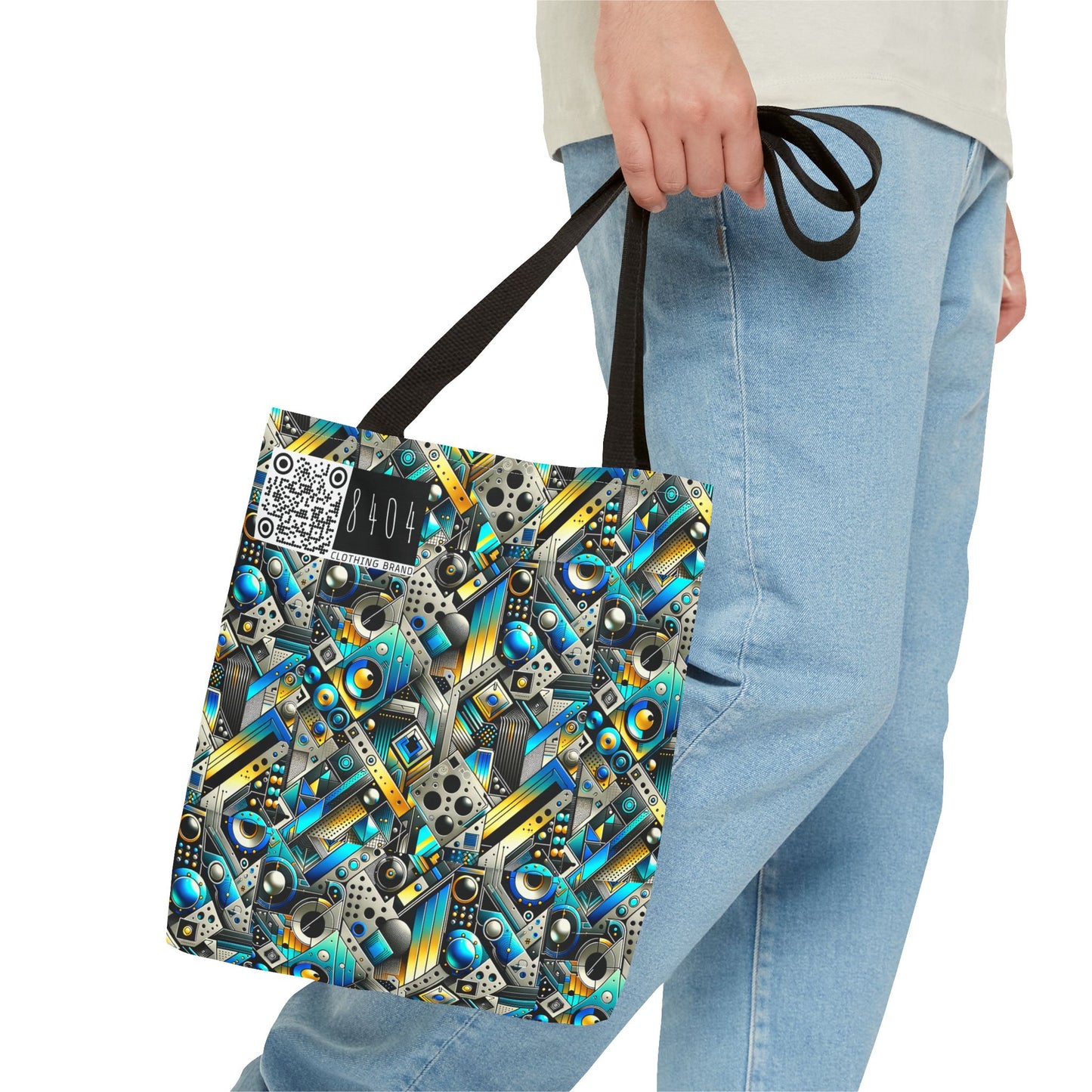 Tech Art Fusion Tech-Forward Streetwear Tote Bag - 8404 Design-50