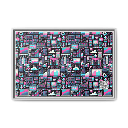 Digital Rebellion Youthful Streetwear with a Rebellious Digital Twist Matte Canvas, Framed (multi-color) - 8404 Design-71 B
