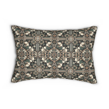 Cyber Garden Party Tech Garden Extravaganza Spun Polyester Lumbar Pillow - 8404 Design-66 B