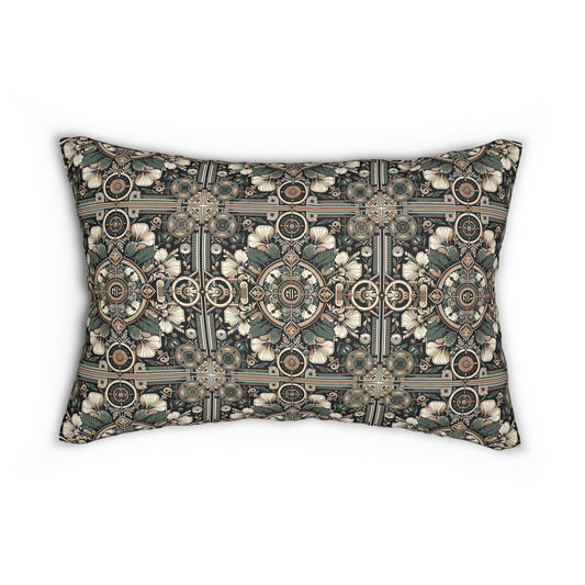Cyber Garden Party Tech Garden Extravaganza Spun Polyester Lumbar Pillow - 8404 Design-66 B